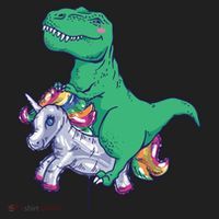 T-Rex Riding Unicorn Beanie thumb 2