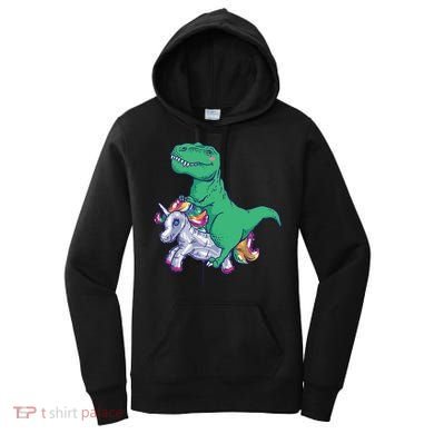T-Rex Riding Unicorn Women's Hoodie
