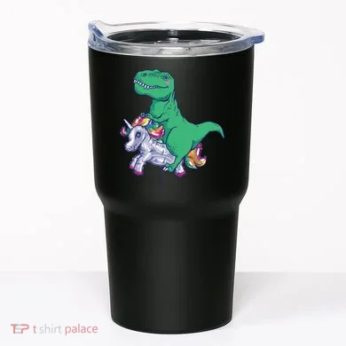 T-Rex Riding Unicorn Tumbler