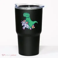 T-Rex Riding Unicorn Tumbler thumb 0