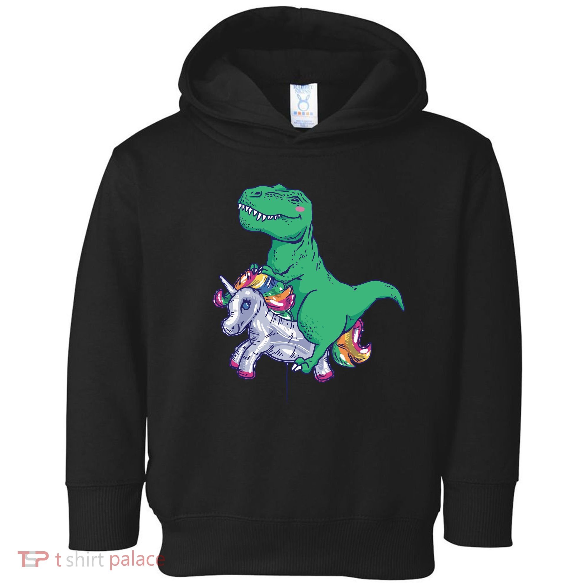 T-Rex Riding Unicorn Toddler Hoodie