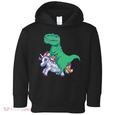 T-Rex Riding Unicorn Toddler Hoodie