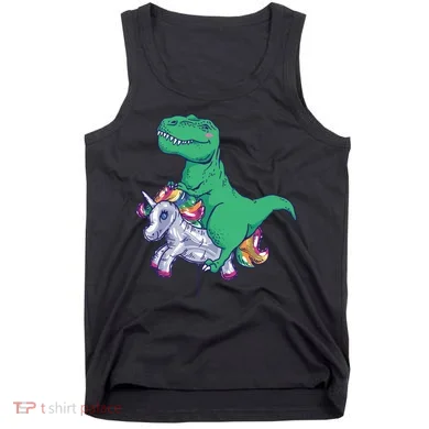 T-Rex Riding Unicorn Tank Top