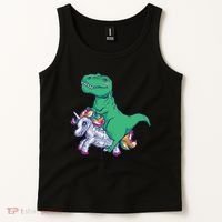 T-Rex Riding Unicorn Tank Top thumb 2