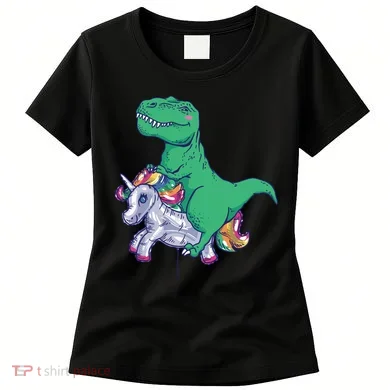 T-Rex Riding Unicorn Women's T-Shirt