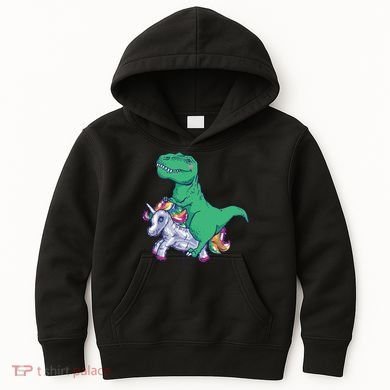 T-Rex Riding Unicorn Kids Hoodie