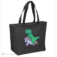 T-Rex Riding Unicorn Tote Bag thumb 2
