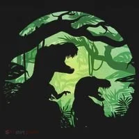 T-Rex Silhouette Doggie Tank thumb 4