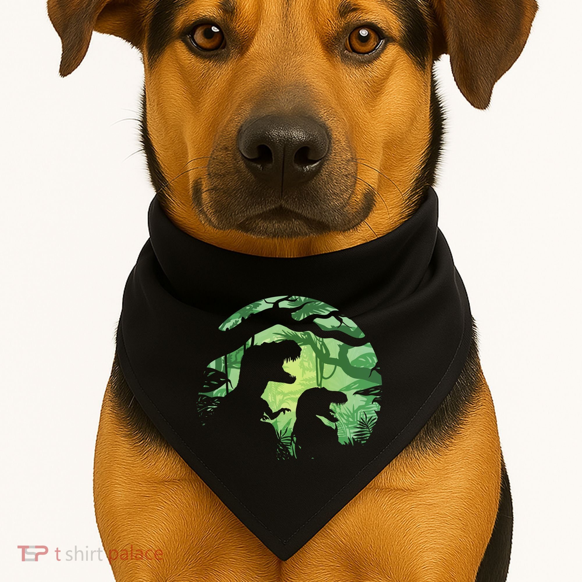 T-Rex Silhouette USA-Made Doggie Bandana