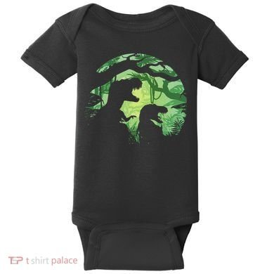 T-Rex Silhouette Baby Bodysuit