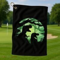 T-Rex Silhouette Golf Towel thumb 1