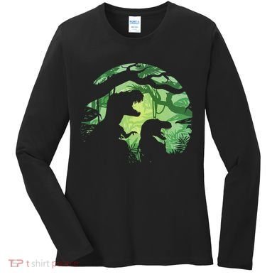 T-Rex Silhouette Women's Long Sleeve Shirt
