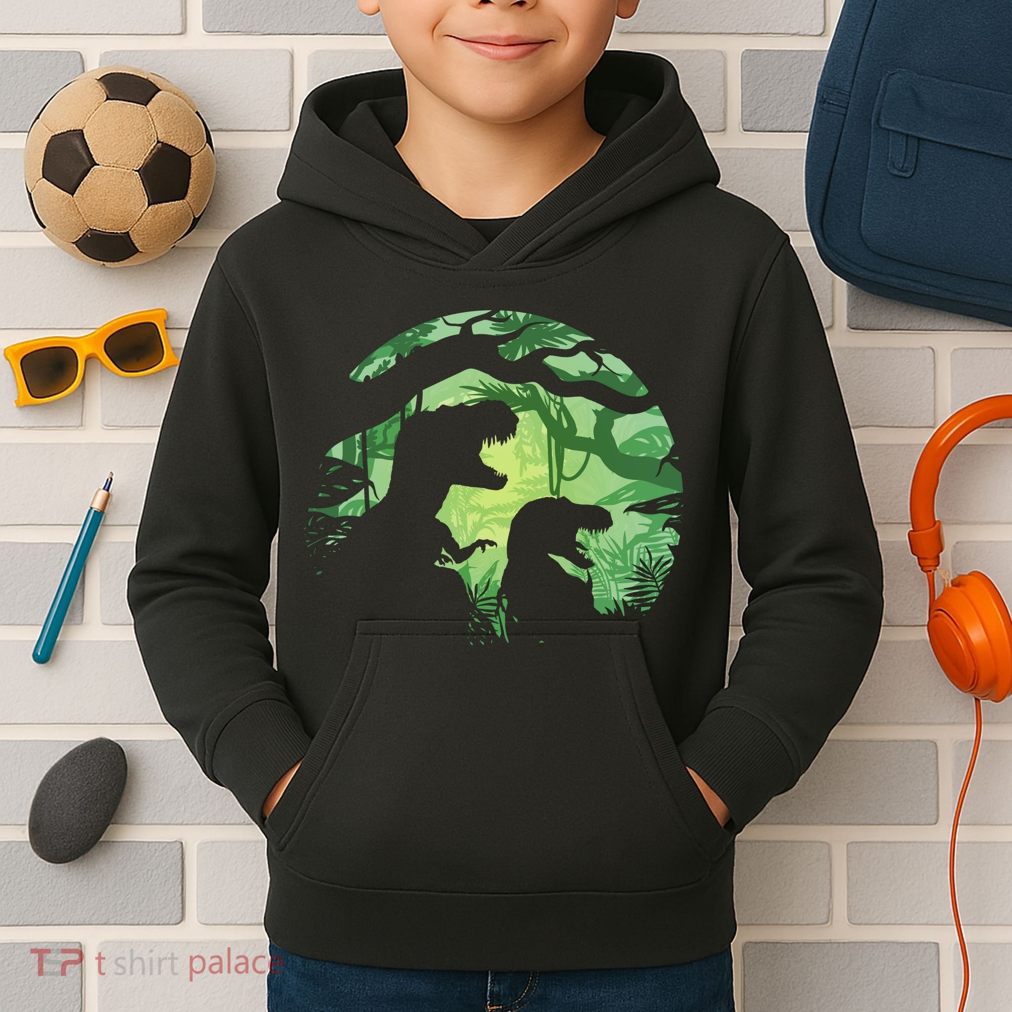 T-Rex Silhouette Kids Hoodie