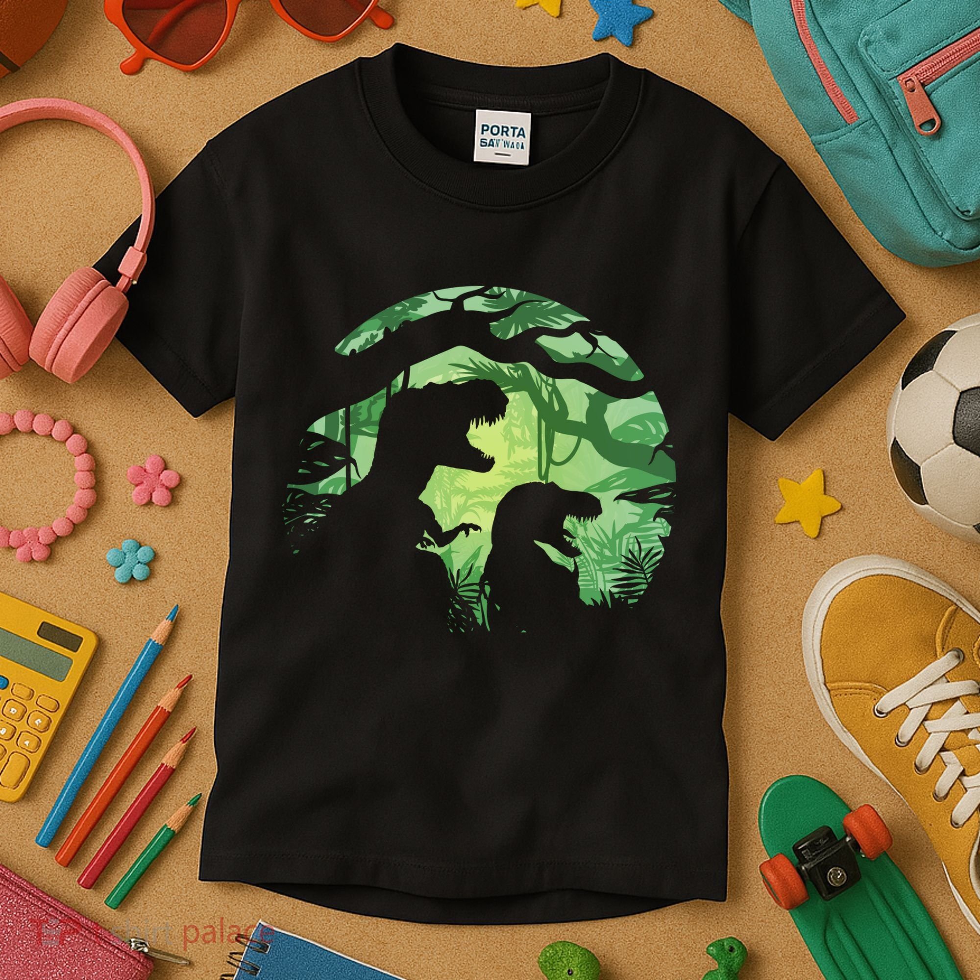 T-Rex Silhouette Kids T-Shirt