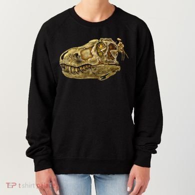 T-Rex Skull Skeleton Head Women's Sweatshirt