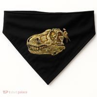 T-Rex Skull Skeleton Head USA-Made Doggie Bandana thumb 0