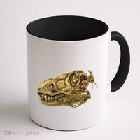 T-Rex Skull Skeleton Head Coffee Mug thumb 1
