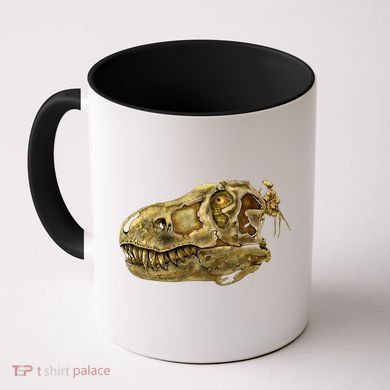 T-Rex Skull Skeleton Head Coffee Mug