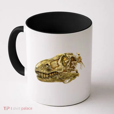 T-Rex Skull Skeleton Head Coffee Mug