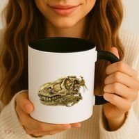 T-Rex Skull Skeleton Head Coffee Mug thumb 3