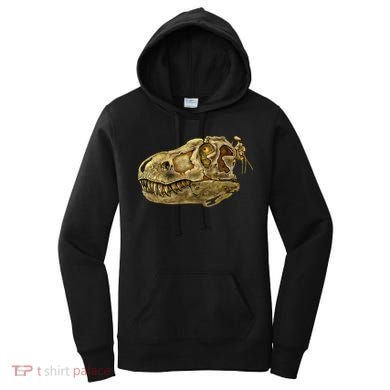 T-Rex Skull Skeleton Head Women's Hoodie