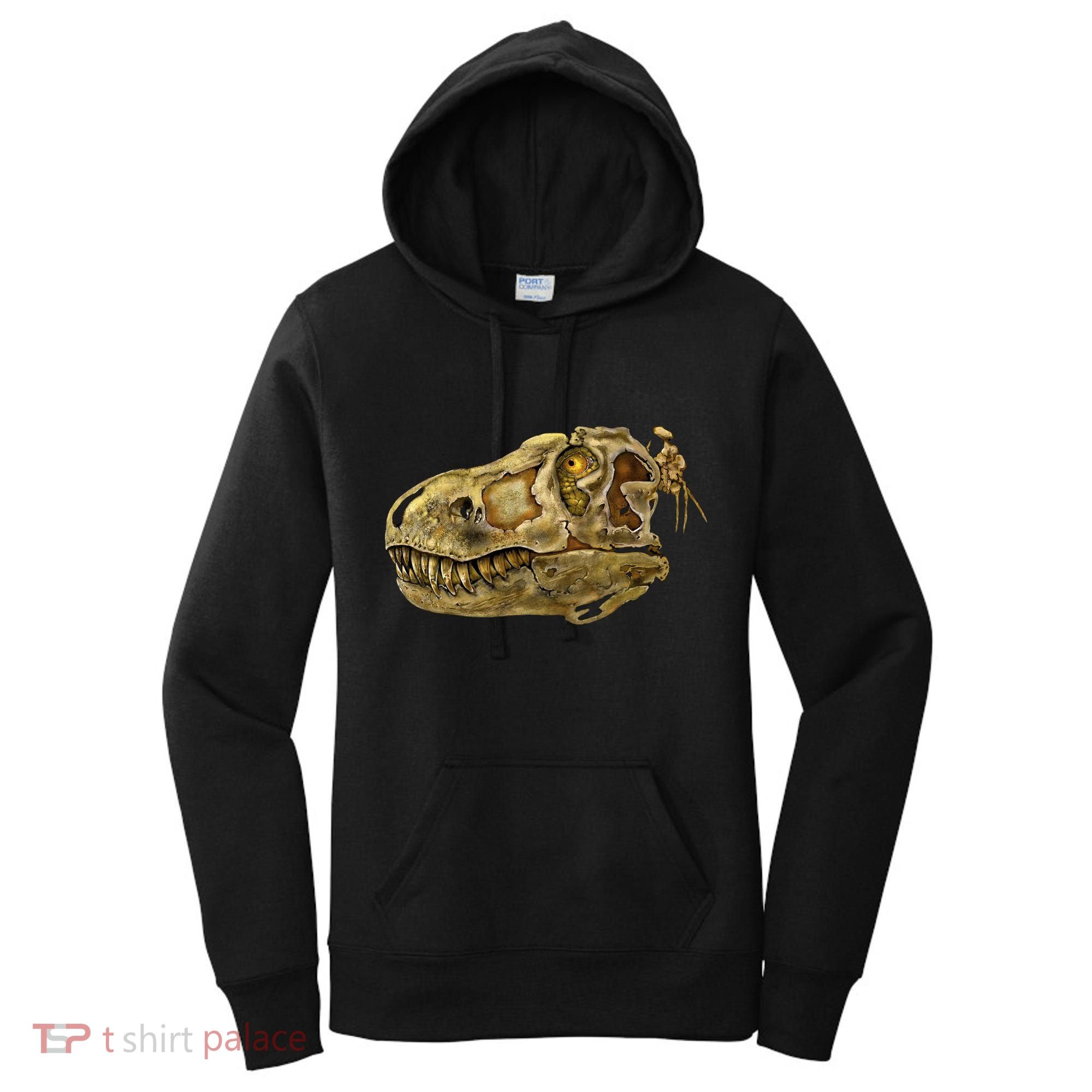 T-Rex Skull Skeleton Head Women's Hoodie