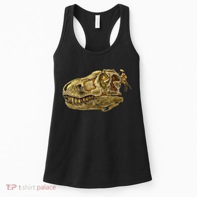T-Rex Skull Skeleton Head Women's Tank Top