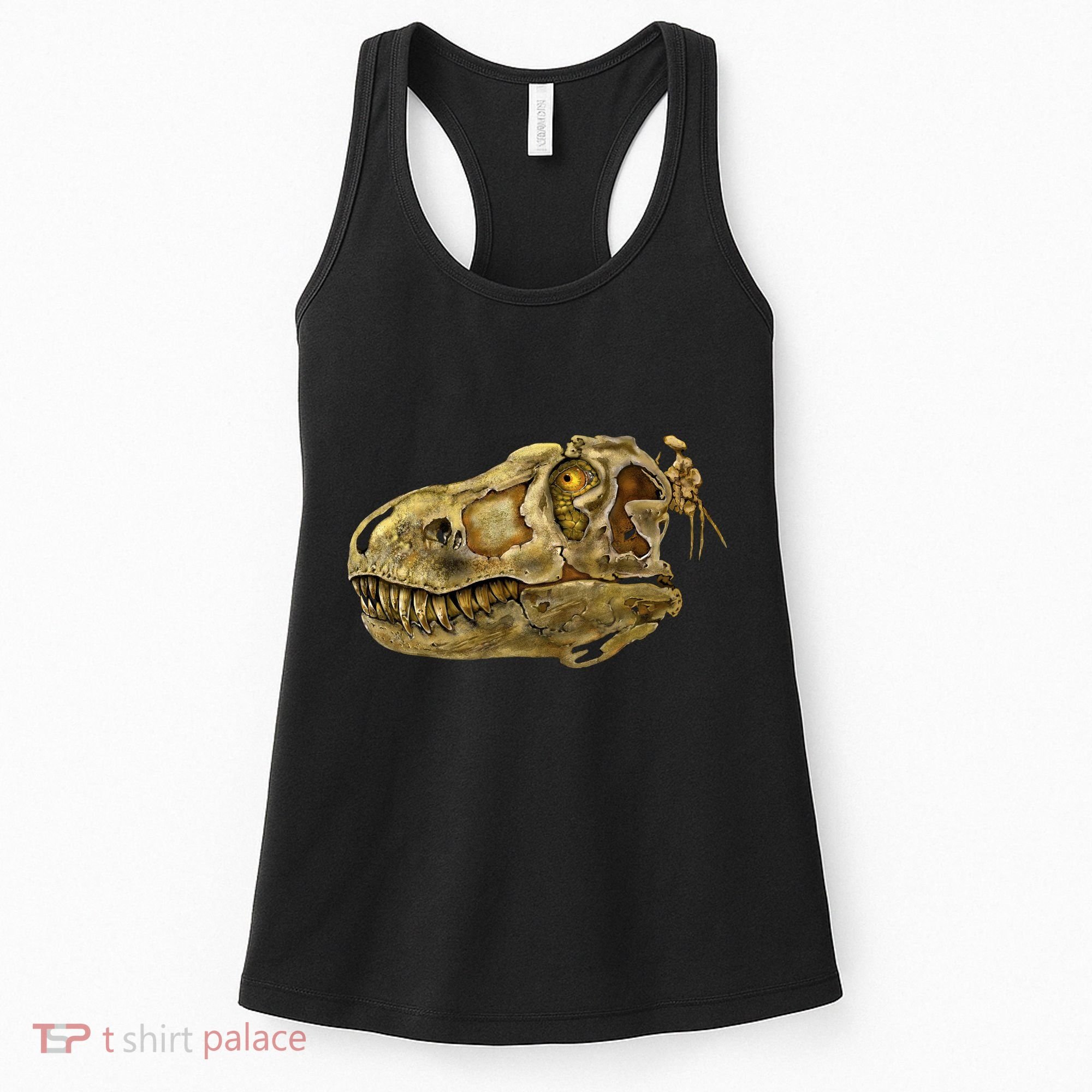 T-Rex Skull Skeleton Head Women's Tank Top