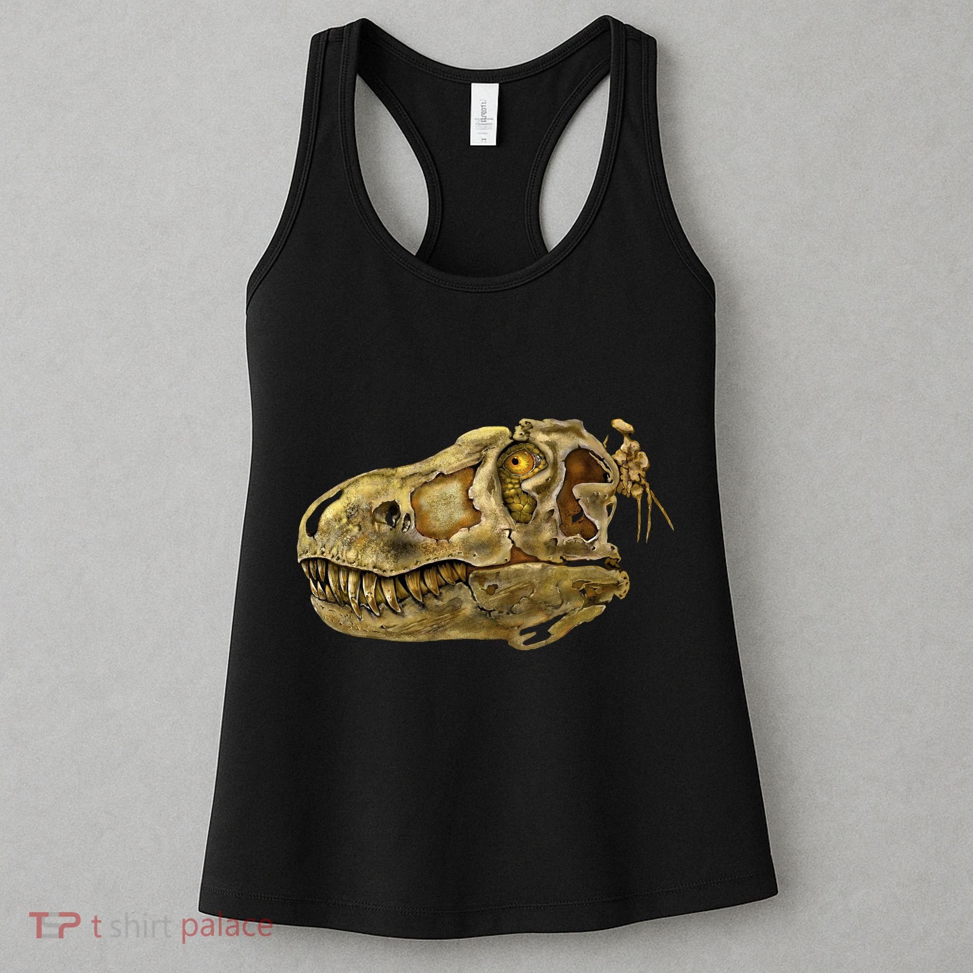 T-Rex Skull Skeleton Head Women's Tank Top