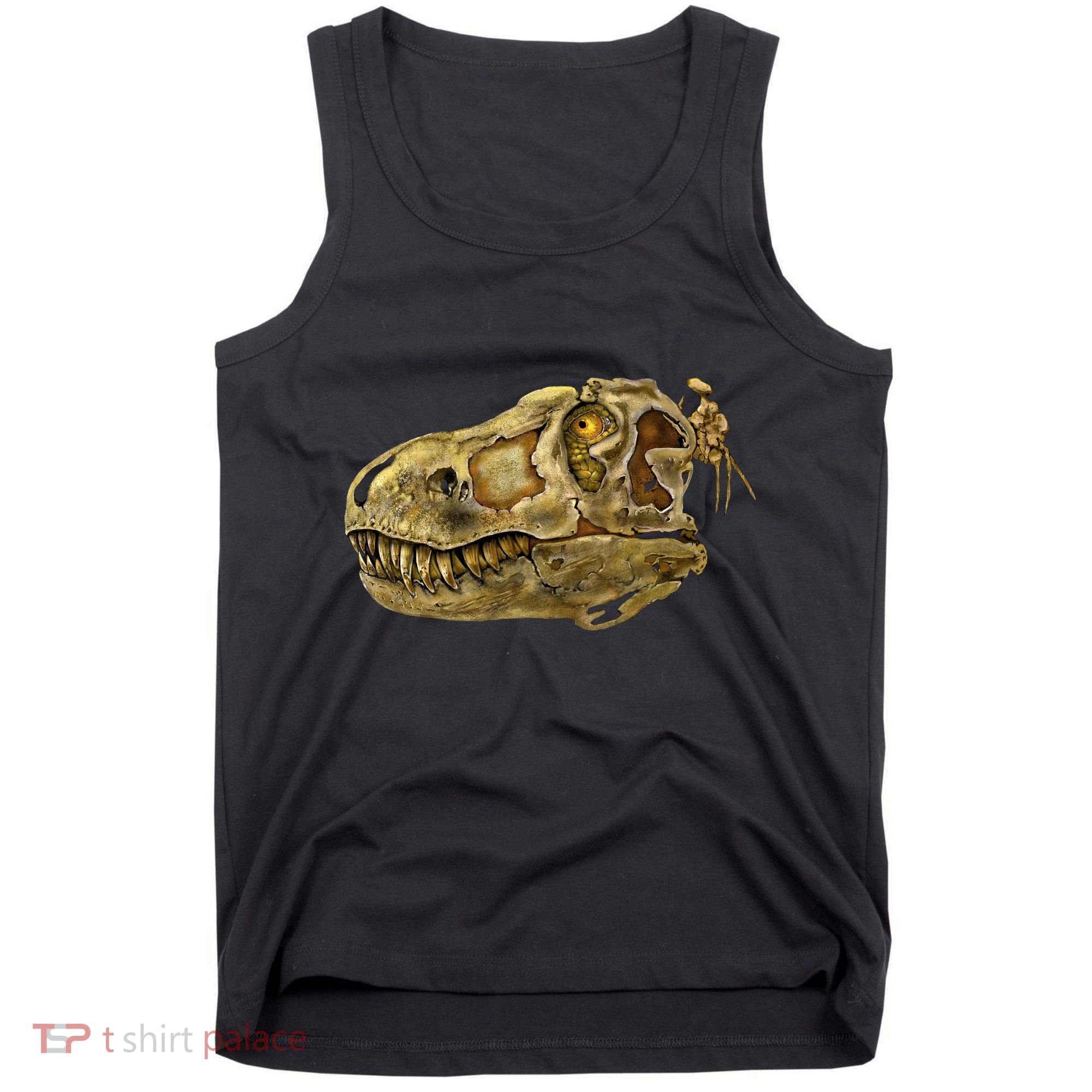 T-Rex Skull Skeleton Head Tank Top