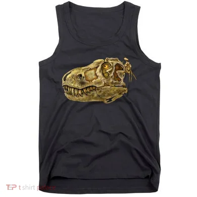 T-Rex Skull Skeleton Head Tank Top