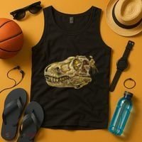 T-Rex Skull Skeleton Head Tank Top thumb 4