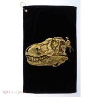 T-Rex Skull Skeleton Head Golf Towel thumb 0