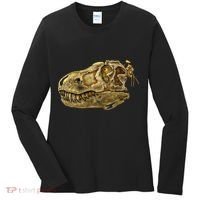 T-Rex Skull Skeleton Head Women's Long Sleeve Shirt thumb 0