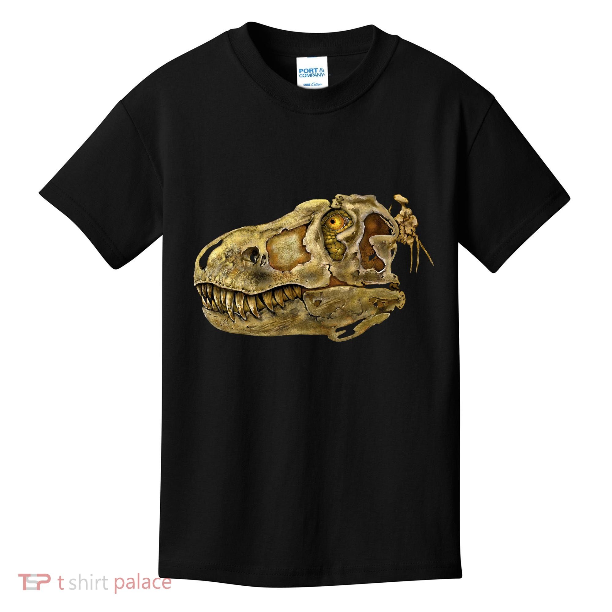 T-Rex Skull Skeleton Head Kids T-Shirt