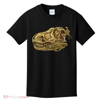 T-Rex Skull Skeleton Head Kids T-Shirt