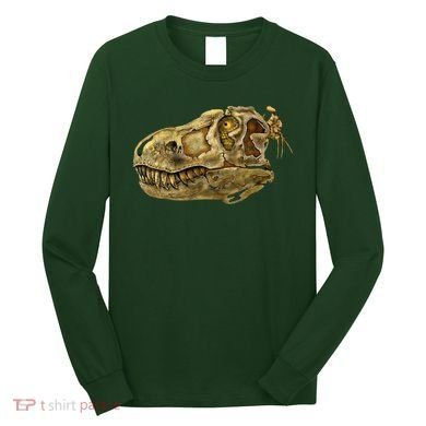 T-Rex Skull Skeleton Head Long Sleeve Shirt