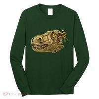 T-Rex Skull Skeleton Head Long Sleeve Shirt thumb 0