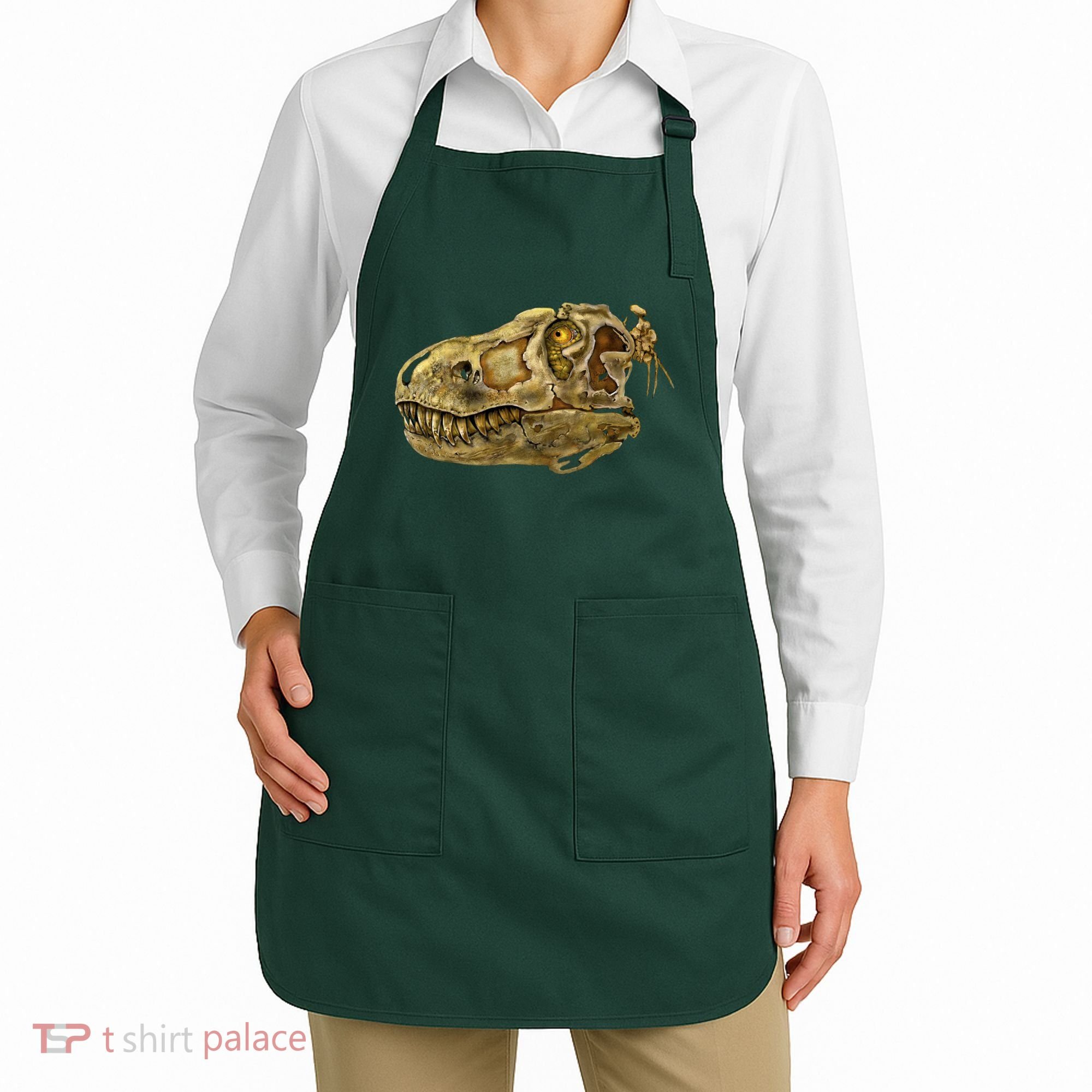 T-Rex Skull Skeleton Head Apron