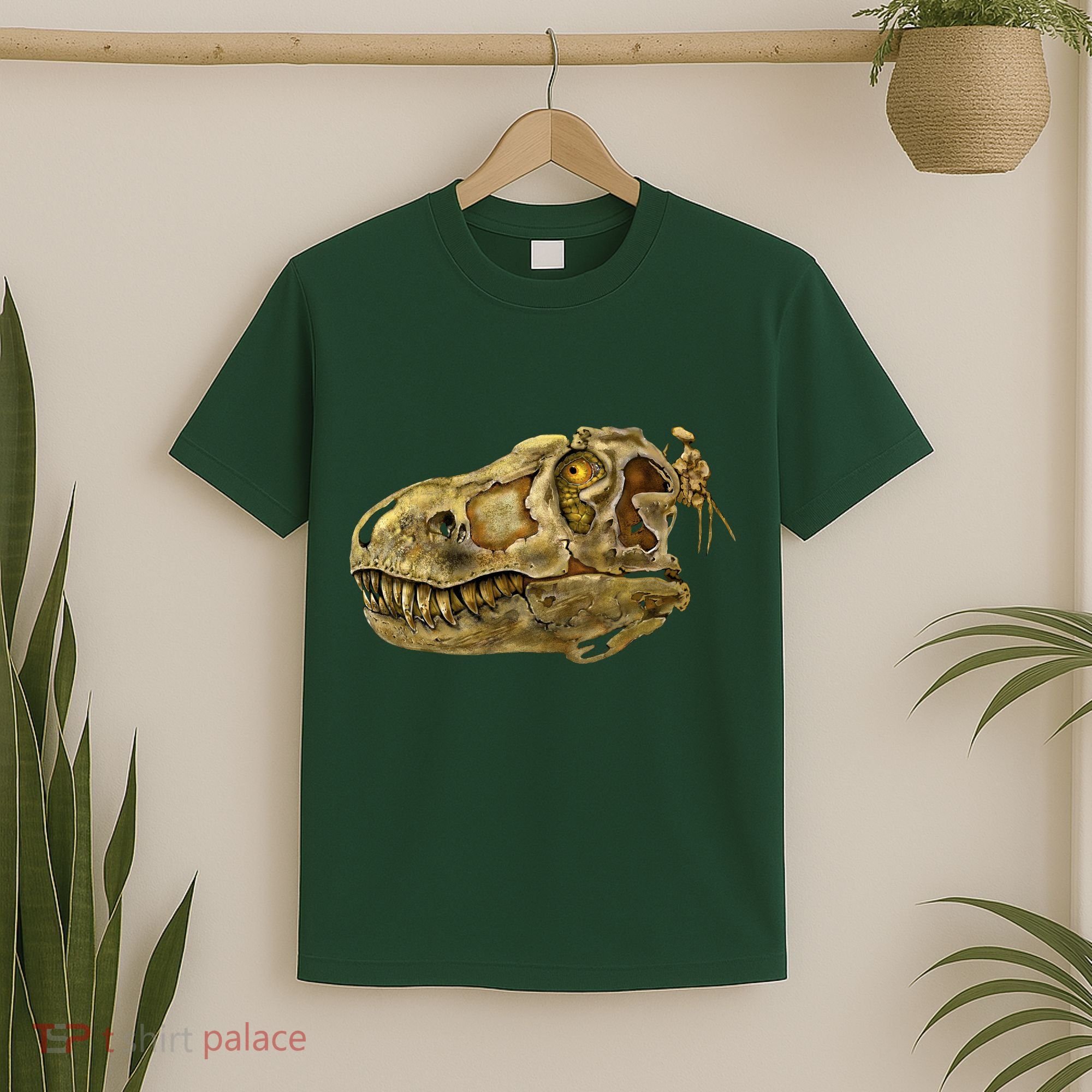 T-Rex Skull Skeleton Head T-Shirt