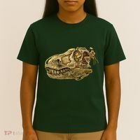 T-Rex Skull Skeleton Head T-Shirt thumb 4