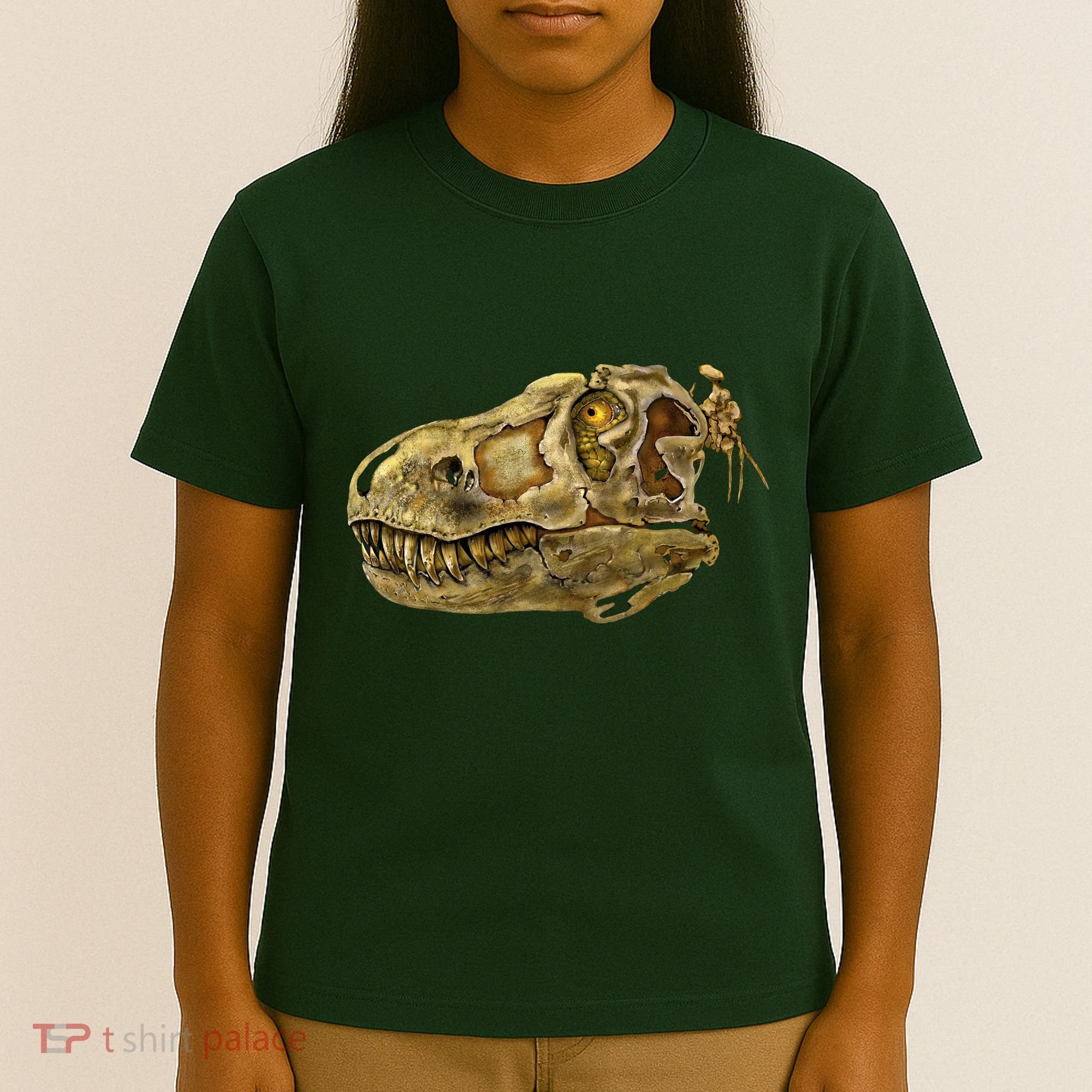 T-Rex Skull Skeleton Head T-Shirt