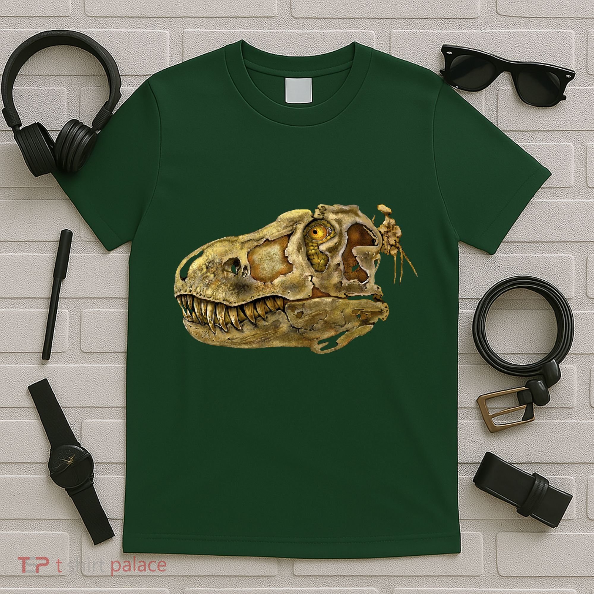 T-Rex Skull Skeleton Head T-Shirt