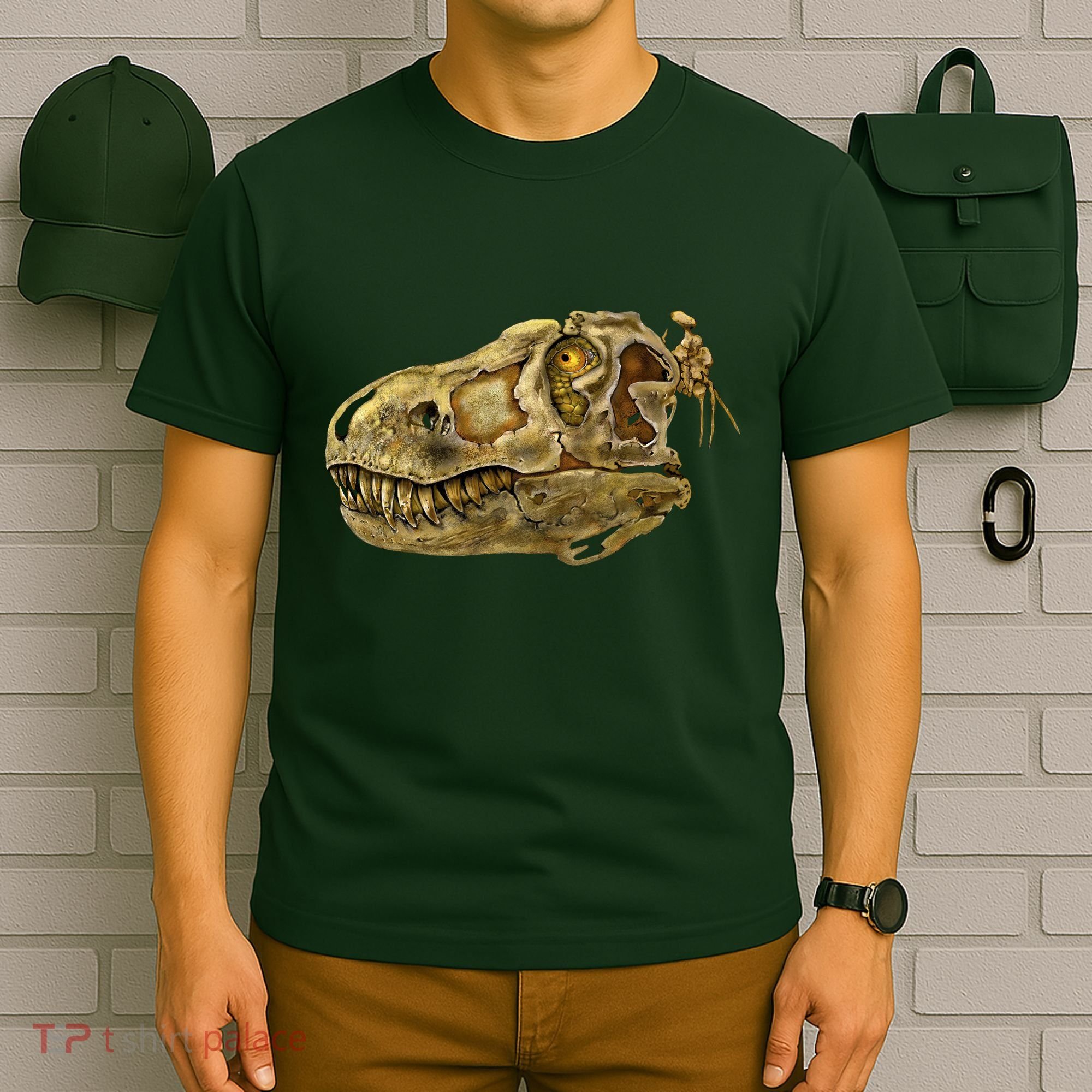 T-Rex Skull Skeleton Head T-Shirt