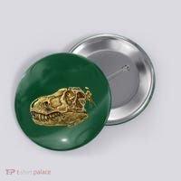T-Rex Skull Skeleton Head Button thumb 0