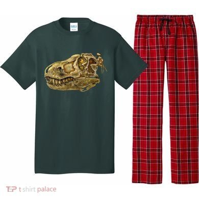 T-Rex Skull Skeleton Head Pajama Set