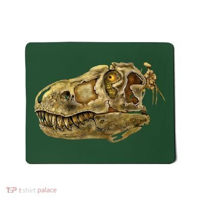 T-Rex Skull Skeleton Head Mousepad