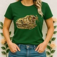 T-Rex Skull Skeleton Head Women's T-Shirt thumb 2