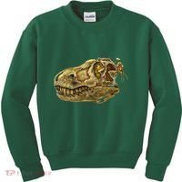 T-Rex Skull Skeleton Head Kids Sweatshirt thumb 0