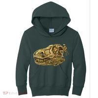 T-Rex Skull Skeleton Head Kids Hoodie thumb 0